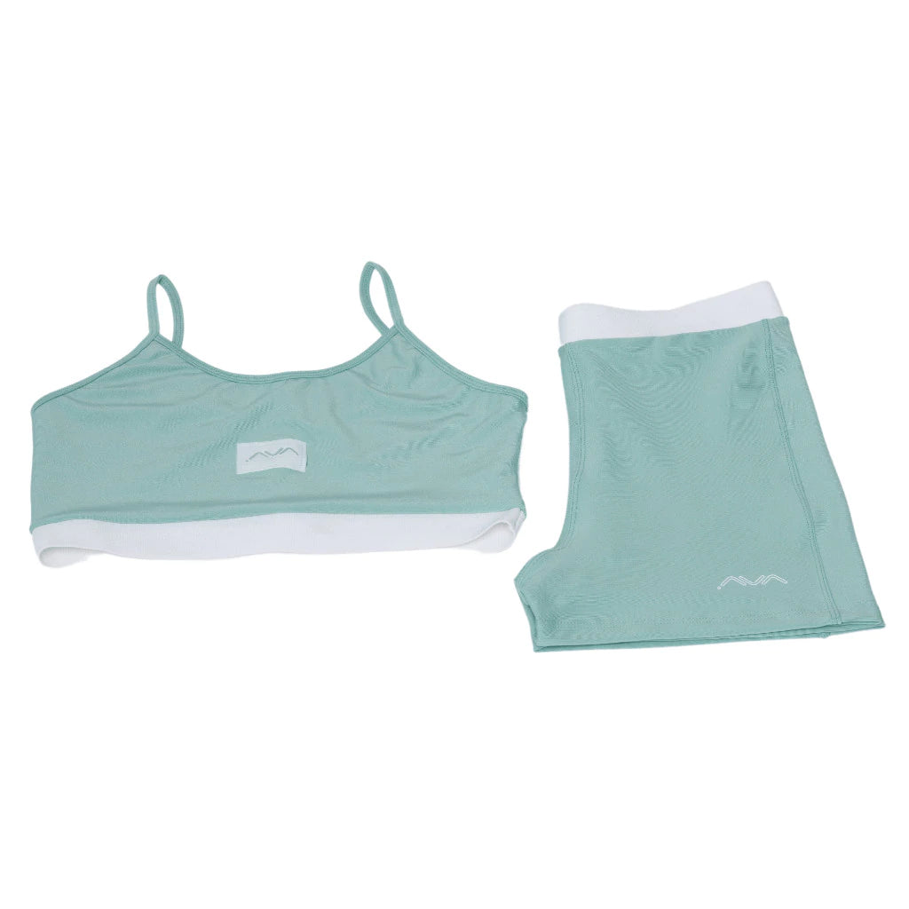 Conjunto Feminino Academia Suplex Top e Short Com Elástico